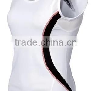 Customized Cheap White Running Wear (running Singlet) thumbnail-1