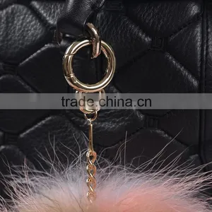 2016/2017 Women`s Bag Charm Raccoon Fur Pompoms Keychain Multi Color Fur Pompoms Quality Choice thumbnail-2