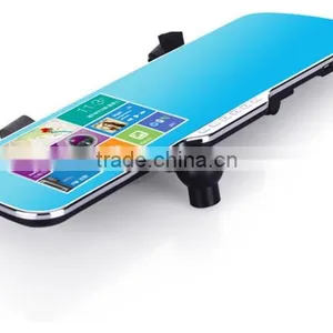 Wifi Wireless Android Car DVR Video Recorder Monitor With Anti-glare Mirror Touch Screen WIFI GPS Navigation Rear Bakcup Camera thumbnail-2