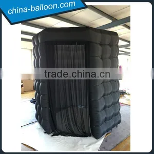Black Octagon Inflatable Photo Booth Led Inflatable Photobooth Enclosure for Rental thumbnail-2