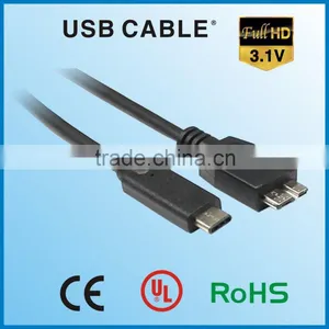 USB 3.1 Type C Male to USB 3.0 Micro B Male Cable thumbnail-1