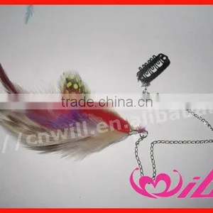 Fashion Long Grizzly Feather Hair Ostrich Feather Hair Clips Clip In Hair Extension Hair Accessories thumbnail-1