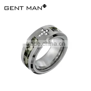 New Design Ladies Finger Ring Cool Girl Unique Camoflage Pattern Fancy Stainless Steel Man's Ring thumbnail-5