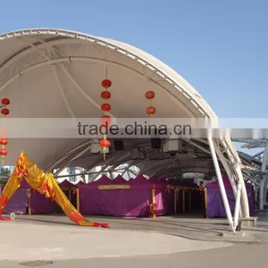 Wind Proof FERRARI PVC Coated Tensile Fabric Architecture Plaza Canopy in Malaysia thumbnail-5