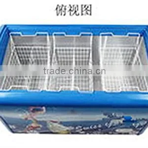 High Quality Commercial Freezer Ice Cream Display Freezer Curved Double Door Freezer for Supermarket thumbnail-6