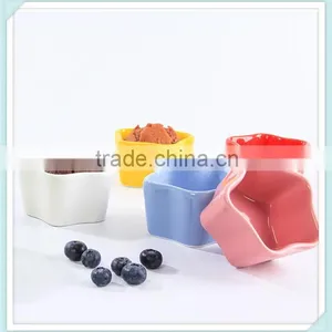 Decorative Ceramic Creative Budding Bowl With Polygon Design thumbnail-2