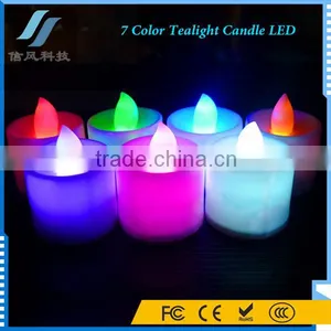 24Pcs / Box 7 Color Rechargeable Battery Operated Mini Tealight Candle LED thumbnail-2