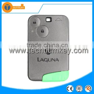 High Quality 2 Button Remote Car Key With ID46 Chip and 433 Blank Card Aparts For Renault Laguna thumbnail-1