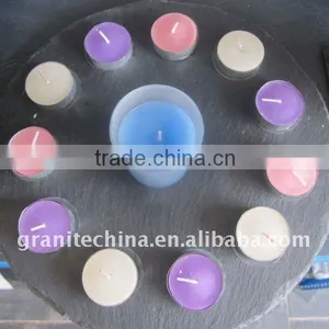 11pits Round Slate Plate Candle Holder thumbnail-1