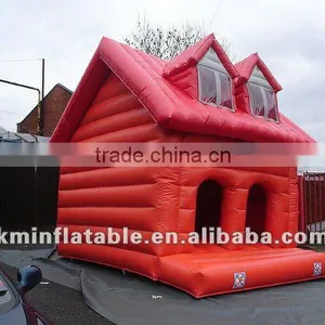 Red Inflatable House Bouncer thumbnail-1
