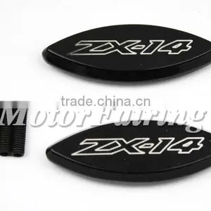 Mirror Base Plates for Kawasaki Ninja ZX-14 ZX14 R ZX-14R ZX1400 2006-2009 BLACK MT222-006 thumbnail-1