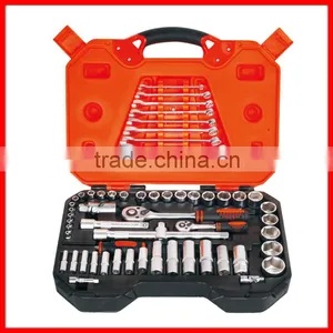 58pc 1/4" &1/2" Drive Set of Cr-V Socket & Wrench thumbnail-1