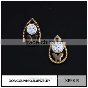 3 Gram Gold Beautiful Designed Earrings With Butterfly Stud Earrings thumbnail-1
