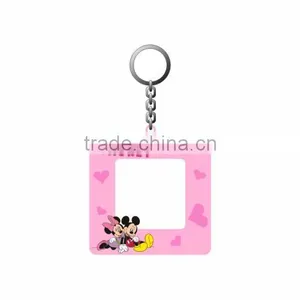 Make Cute Mickey Mouse Shape Rubber Photo Keychain thumbnail-1