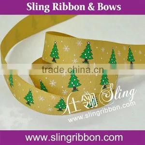 2015 High Quality Custom Printed Grosgrain Ribbon For Christmas Day Wholesale thumbnail-1