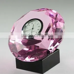 2016 Crystal Section Diamond Shape Crystal Clock thumbnail-2