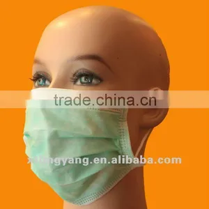Disposable Green Face Mask Ear Loop With Nose Bar Adjust thumbnail-1