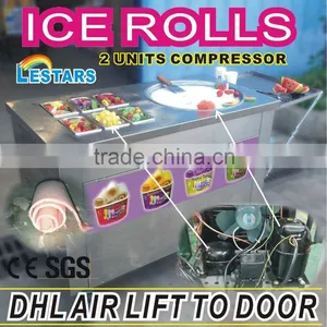 2016 Frozen Yogurt Fruit Instant Ice Cream Rolls Machine With Real Fruits in Thailand thumbnail-1