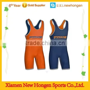 Custom Color Sublimated Cheap Wrestling Singlets for Sale thumbnail-1