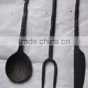 Handmade Carbon Knive Fork Spoon thumbnail-1