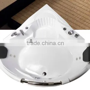 China Supplier Bathroom Corner Whirlpool Bath Tub CE Two People Indoor Whirlpool Massage Bathtub 1500 thumbnail-2
