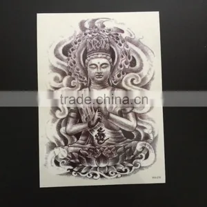 WX- 016 Buddha Tattoo Sticker/ Decorative Fake Tattoo/ High Quality Body Art Tattoos thumbnail-1