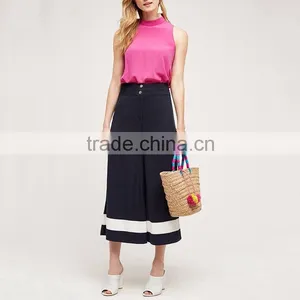 Fashion White Black Working Office Lady Culotte Wide Leg Pants Woman thumbnail-2
