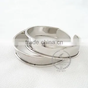 11mm Width Bezel,60mm Diameter Silver Plated Vintage Style Bangle Adjustable Bracelet DIY Supplies,findings 1900108 thumbnail-1
