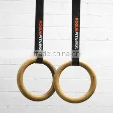 Crossfit Wooden Gym Ring With Flexible Buckles thumbnail-1