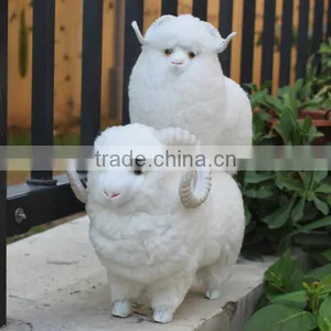 Stuffed Mini Sheep Figurines Resin Animal Toy thumbnail-1