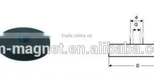 Rubber Coated Neodymium Magnet With A Screw Hole thumbnail-2