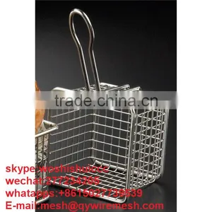 Plain Woven 304 316 Stainless Steel Wire Mesh Kitchen Cooking Basket thumbnail-3