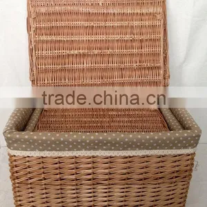 Wicker Storage Boxes Nested ,with Lids thumbnail-1