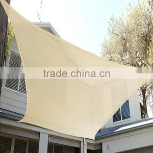 PE Plastic Anti-UV Garden Beige Sun Shade Sail thumbnail-1