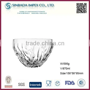 SGS Standard Comdall Willow Leaf Wholesale Glass Bowl, 2016 New Products thumbnail-1