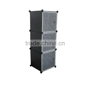 Portable White Color PP Modular Storage Cubes 35*35 cm Solid Panels-3 Cubes thumbnail-2