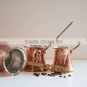 Wholesale Copper Handicrafts Turkish Coffee Making Pot thumbnail-1