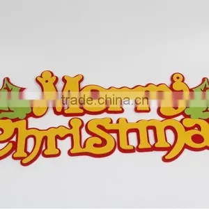 Merry Christmas Window Listing Christmas Decorations Non-woven Fabrics English Letters Decorations thumbnail-3