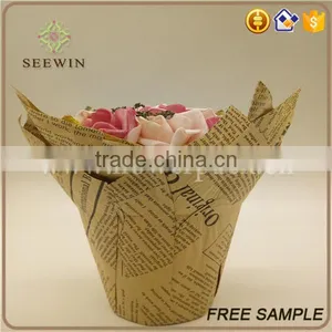 Wholesale Waterproof Kraft Paper Flower Pot Covers thumbnail-1