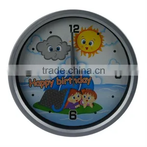 Creative Cartoon Baby Small Round Wall Clock thumbnail-1