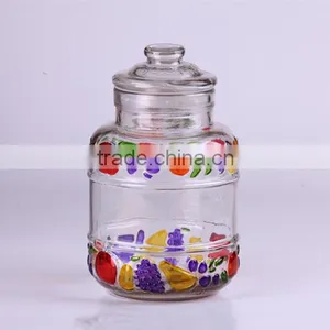 4 Liter Glass Beverage Dispenser With Handdrawing thumbnail-1