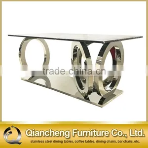 Modern Furniture Stainless Steel Legs Marble Top Dining Table Qiancheng Furniture thumbnail-2