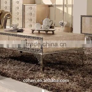 2015 New Arrival Stainless Steel Legs pu Covering Center Coffee Table thumbnail-5