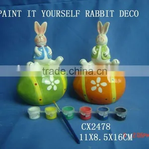 Figurine Bisque Design -DIY Ceramic Rabbit Deco for Easter thumbnail-1