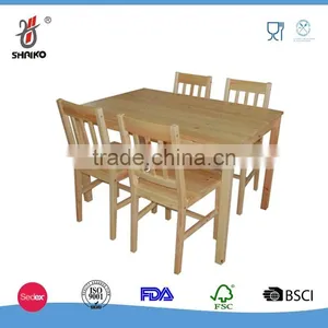 5-Piece Dining Set ,Solid Wood Table With 4 Side Chairs thumbnail-4