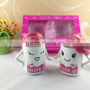 2pcs Ceramic Couple Mugs in Gift Box thumbnail-1