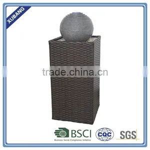Large Home Decor Water Fountain Rattan Sphere Fountain Waterfall thumbnail-1