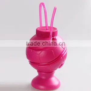 New Innovative Plastic Round Drinking Bottle Kettle With Cap and Straw thumbnail-5