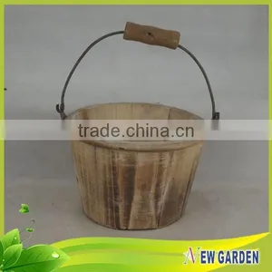 China Different Types Wooden Garden Flower Pot By Handicraft thumbnail-5