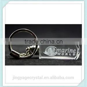 Quick Response on Inquiry Fancy Lighted Custom 3d Laser Rose Flower Crystal Glass Key Keychains Personalized thumbnail-2